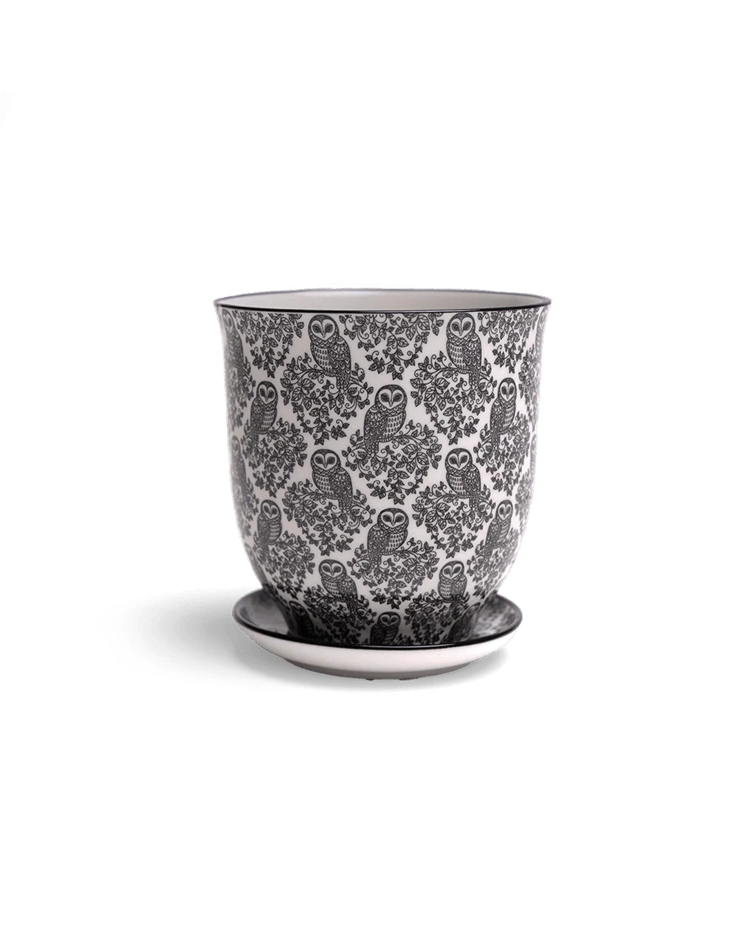 Liberte Porcelain Pot and Saucer Set with drainage