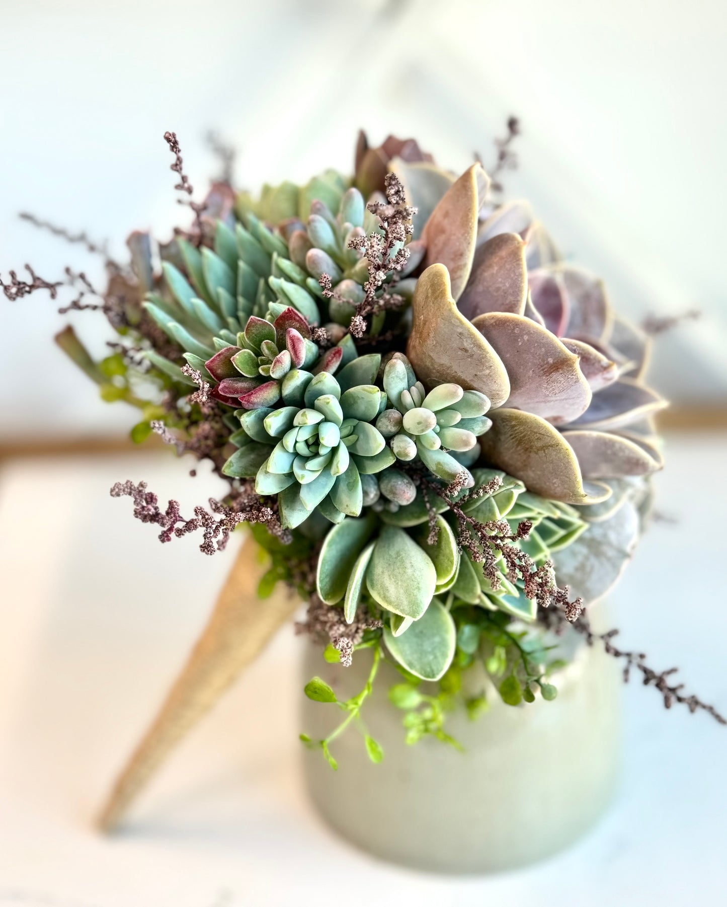 Succulent Wedding Bouquet