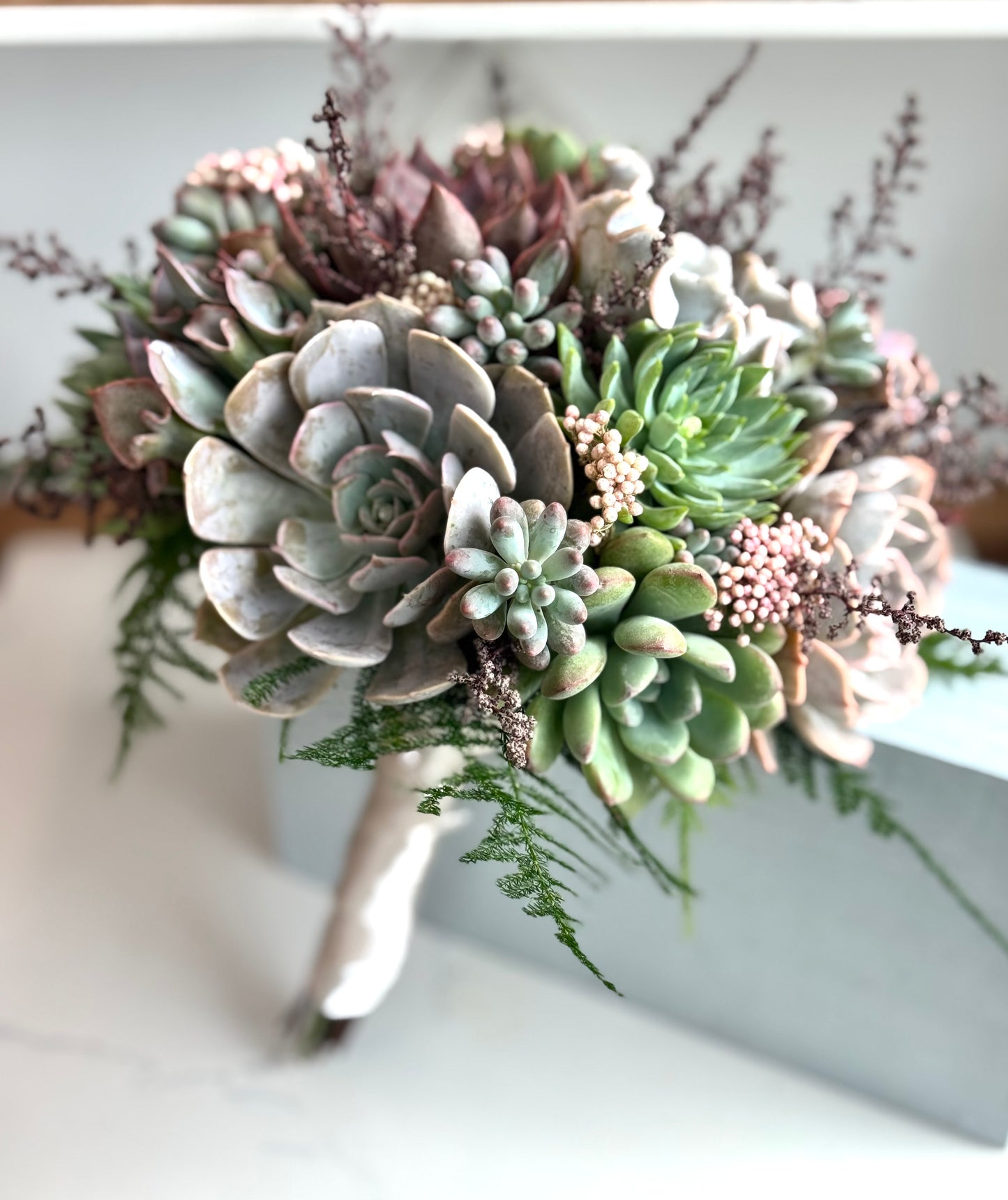 Succulent Wedding Bouquet