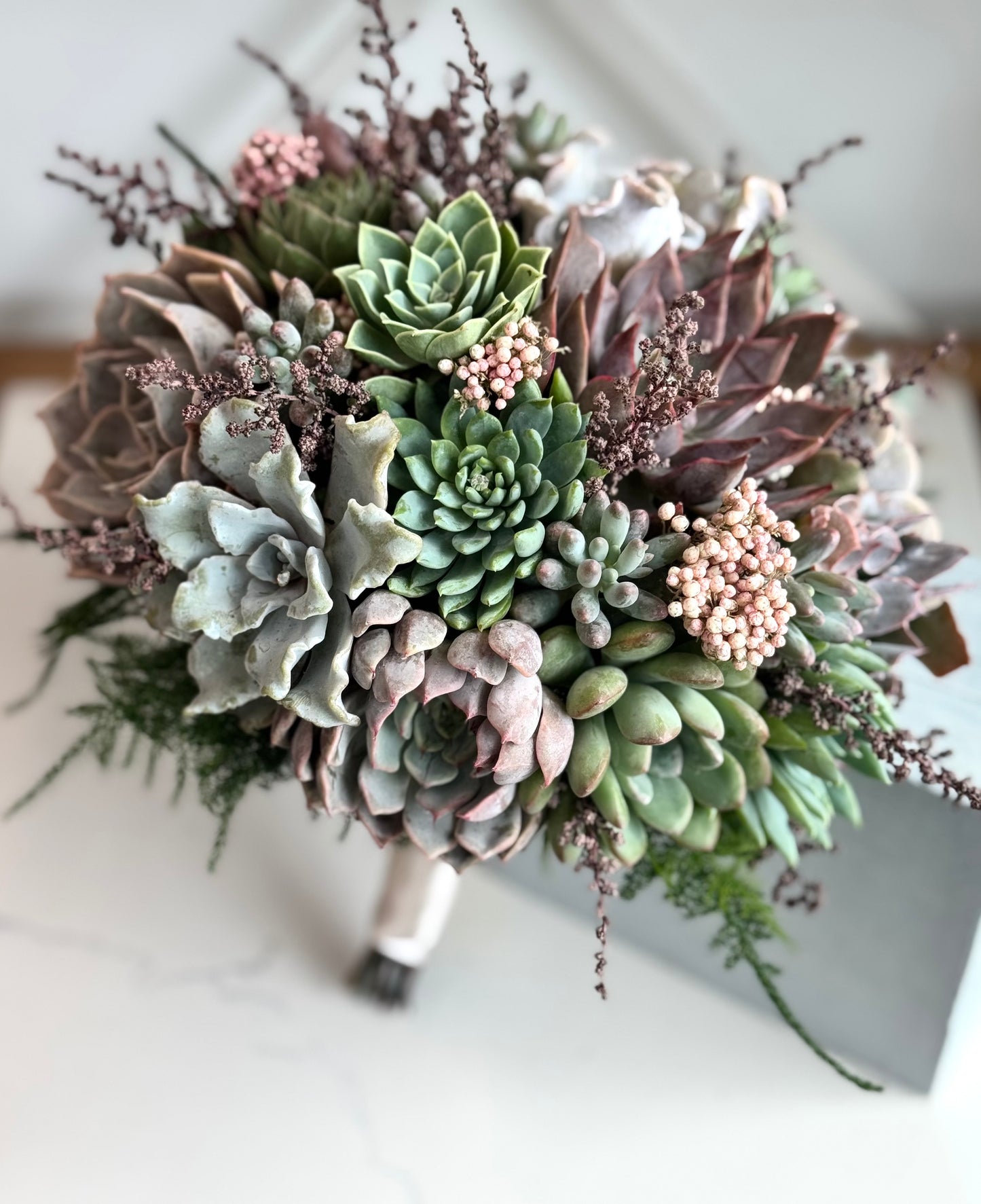Succulent Wedding Bouquet