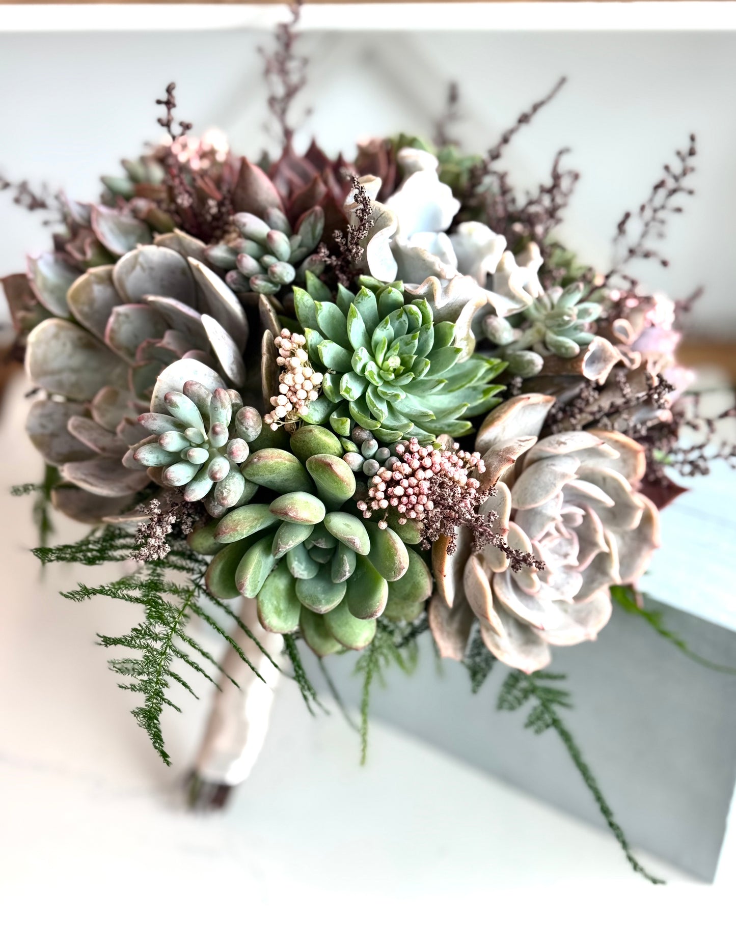 Succulent Wedding Bouquet