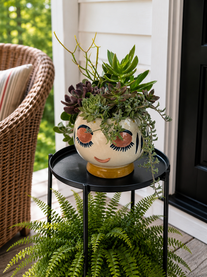 Mixed Succulent Bouquet in Whimsical Face Planter