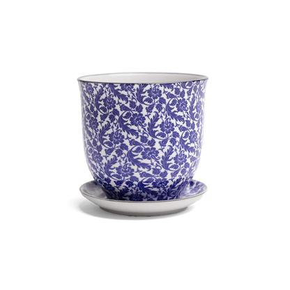 Liberte Porcelain Pot and Saucer Set with drainage
