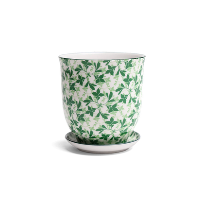 Liberte Porcelain Pot and Saucer Set with drainage