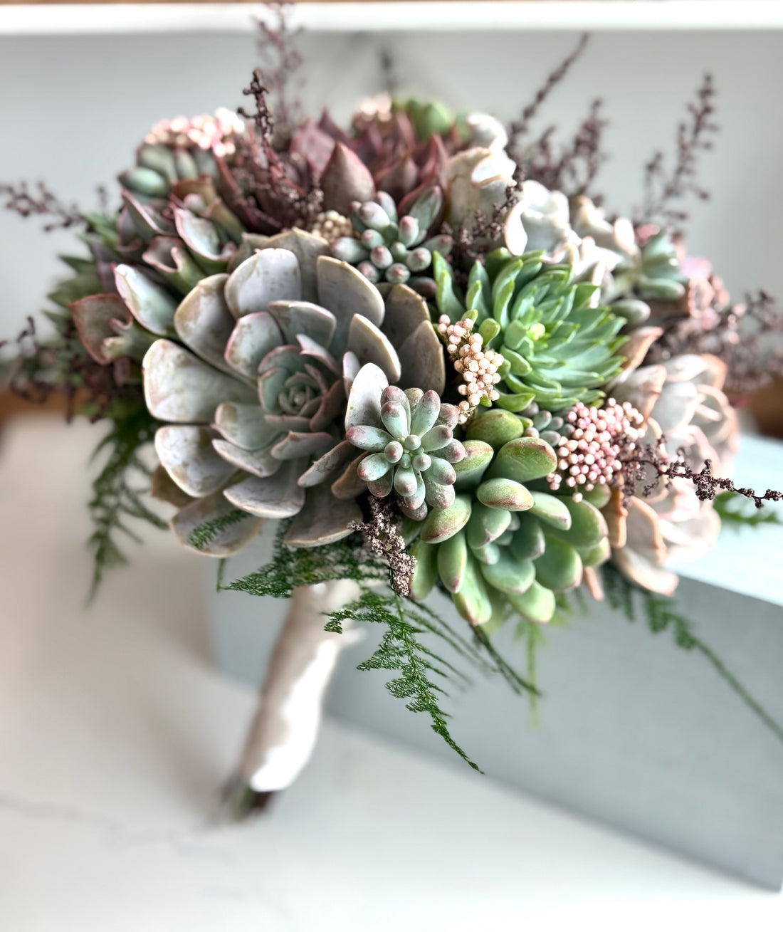 Succulent Wedding Bouquet