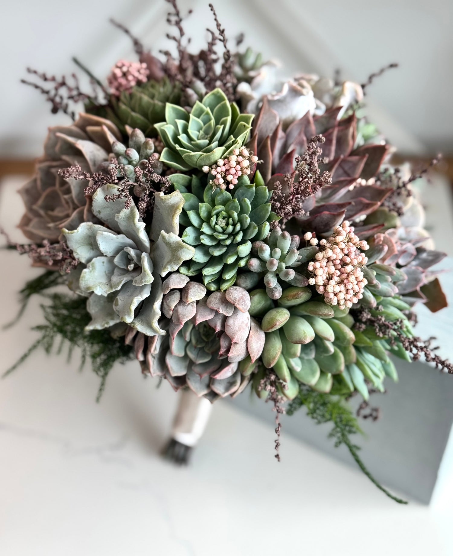 Succulent Wedding Bouquet
