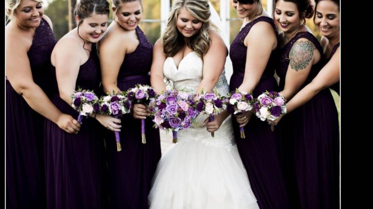 Purple, Plum &amp; Pink Sola Flower Wedding Package