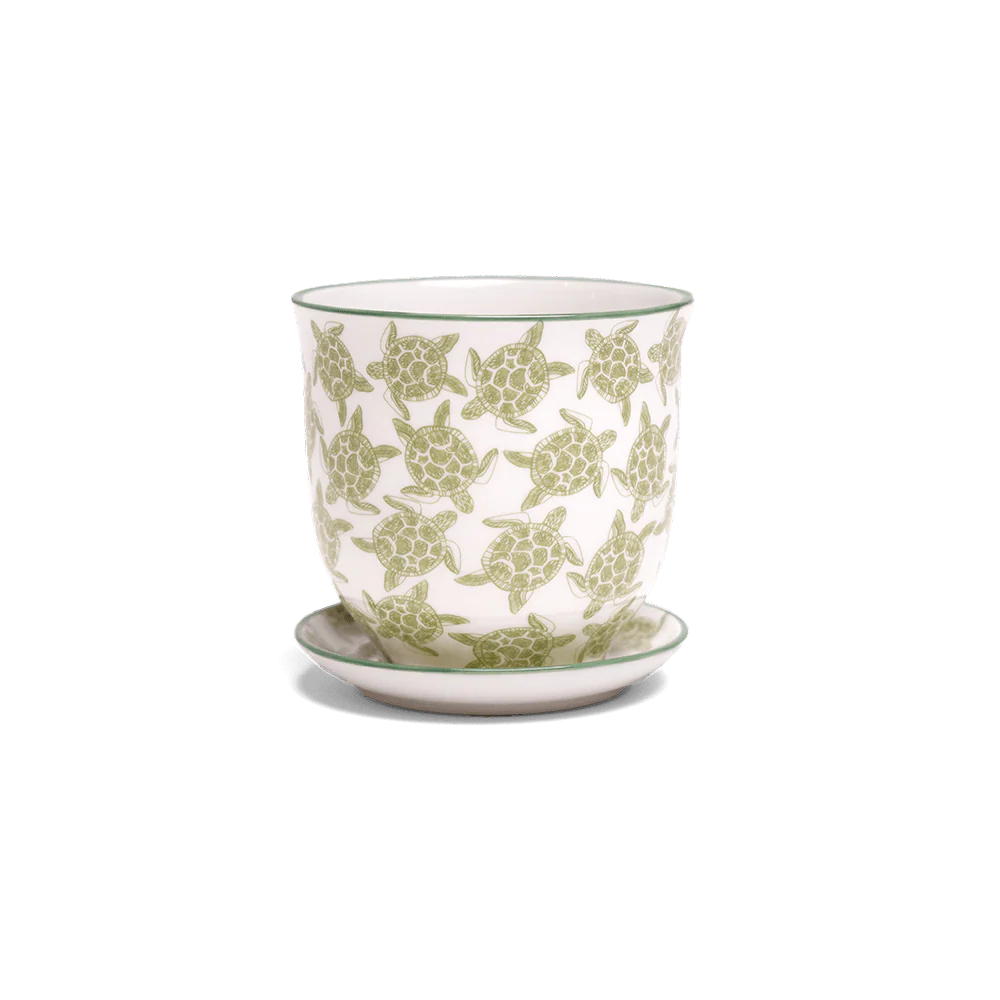 Liberte Porcelain Pot and Saucer Set with Drainage